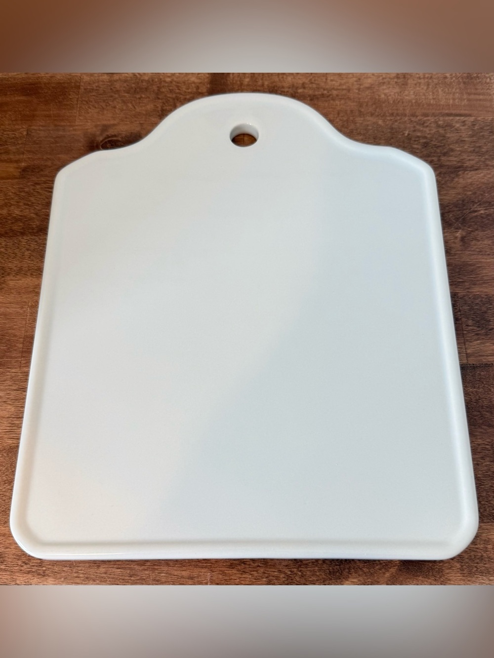 Magnolia White Ceramic Square Serving Board Charcuterie Tray